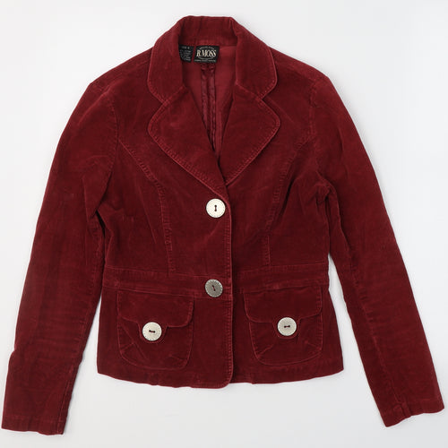 B. Moss Womens Red   Jacket Blazer Size 4