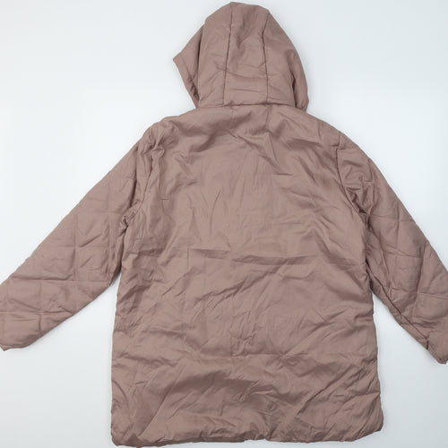 Anne De Lancay Womens Pink   Quilted Coat Size M  Zip