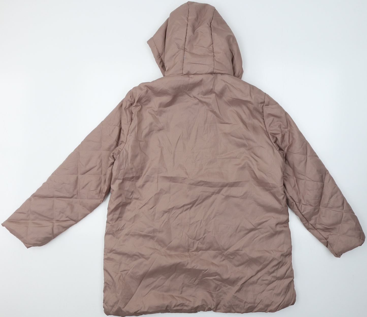 Anne De Lancay Womens Pink   Quilted Coat Size M  Zip