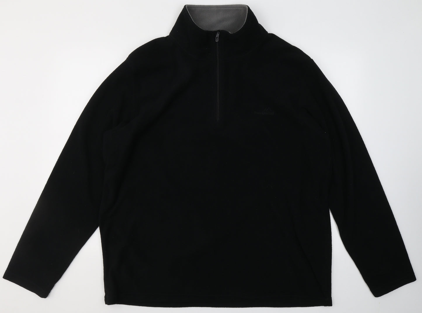 Freedom Trail Mens Black Collared  Polyester Pullover Jumper Size 3XL   - FLEECE