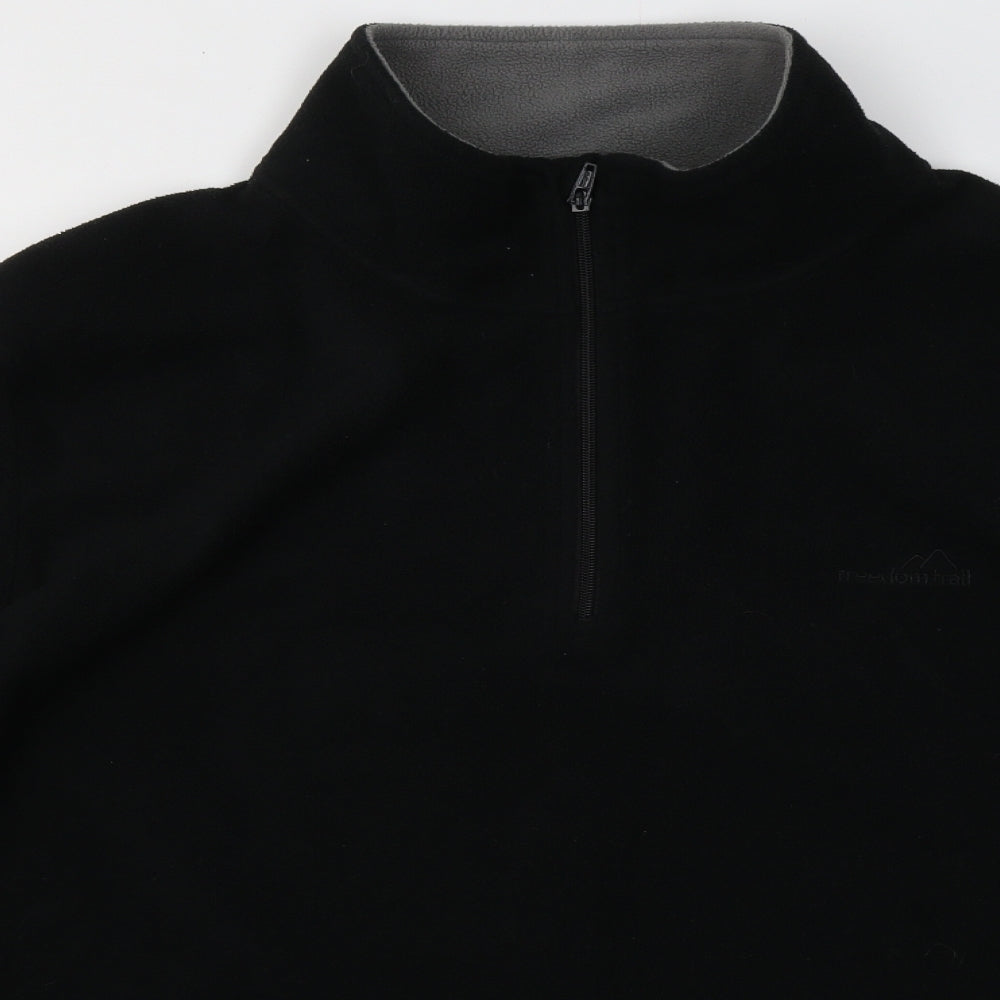 Freedom Trail Mens Black Collared  Polyester Pullover Jumper Size 3XL   - FLEECE