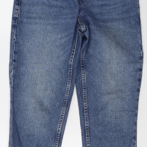 Topshop Womens Blue  Polyester Straight Jeans Size 28 in L25 in Regular