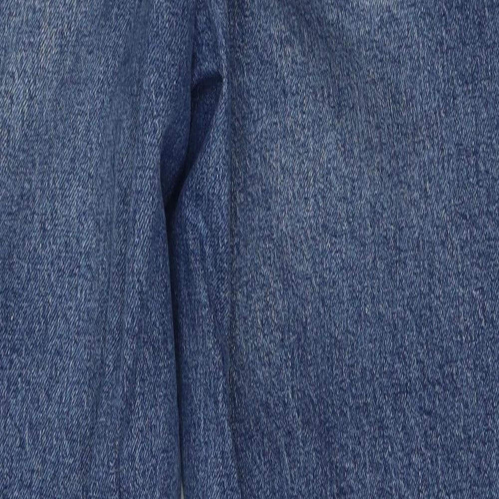 Topshop Womens Blue  Polyester Straight Jeans Size 28 in L25 in Regular