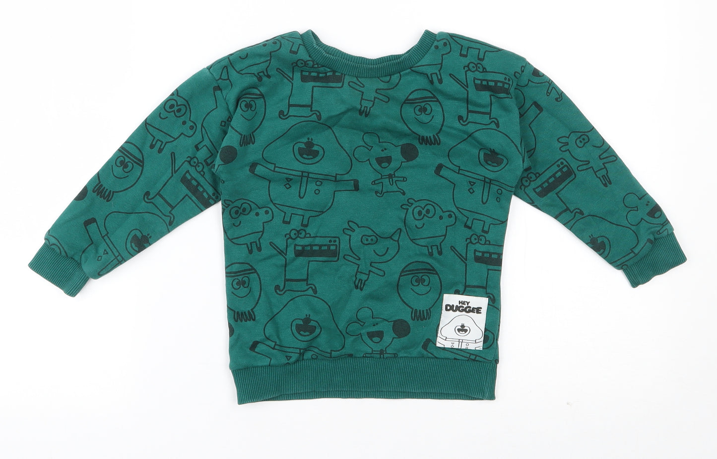 George Boys Green  Cotton Pullover Sweatshirt Size 2-3 Years  Pullover - Hey Duggee