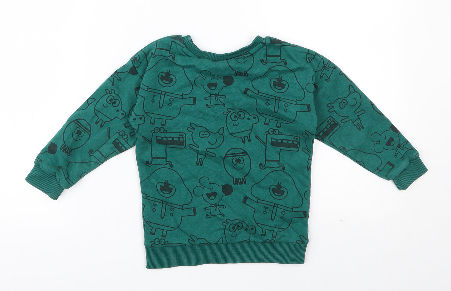 George Boys Green  Cotton Pullover Sweatshirt Size 2-3 Years  Pullover - Hey Duggee