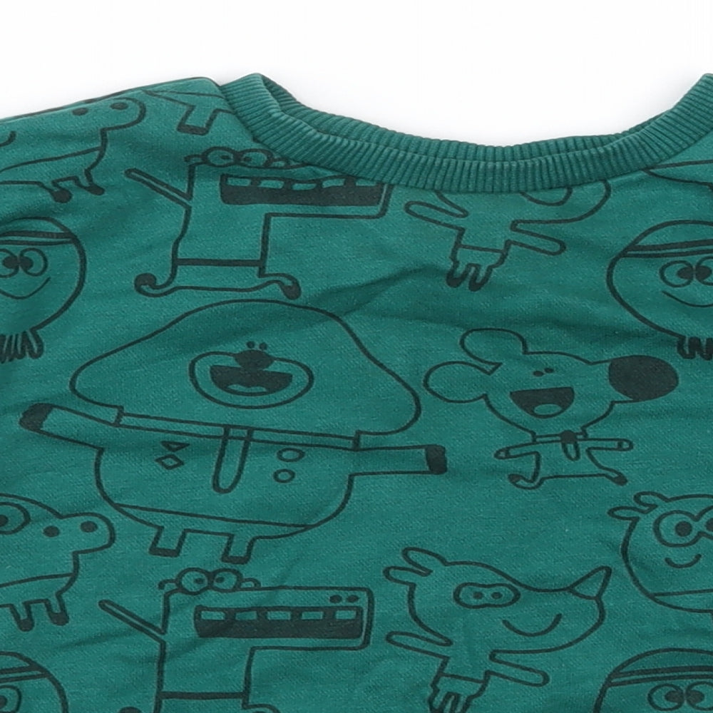 George Boys Green  Cotton Pullover Sweatshirt Size 2-3 Years  Pullover - Hey Duggee