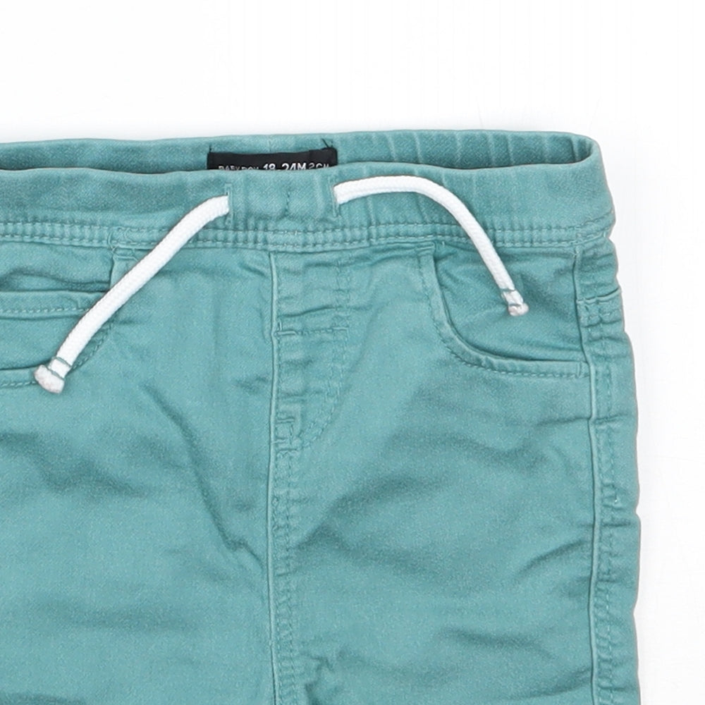 Denim & Co. Boys Green  Cotton Pedal Pusher Jeans Size 18-24 Months  Pullover