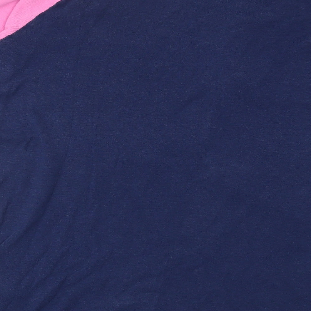 Marks and Spencer Girls Blue  Cotton Basic T-Shirt Size 15-16 Years Henley Button