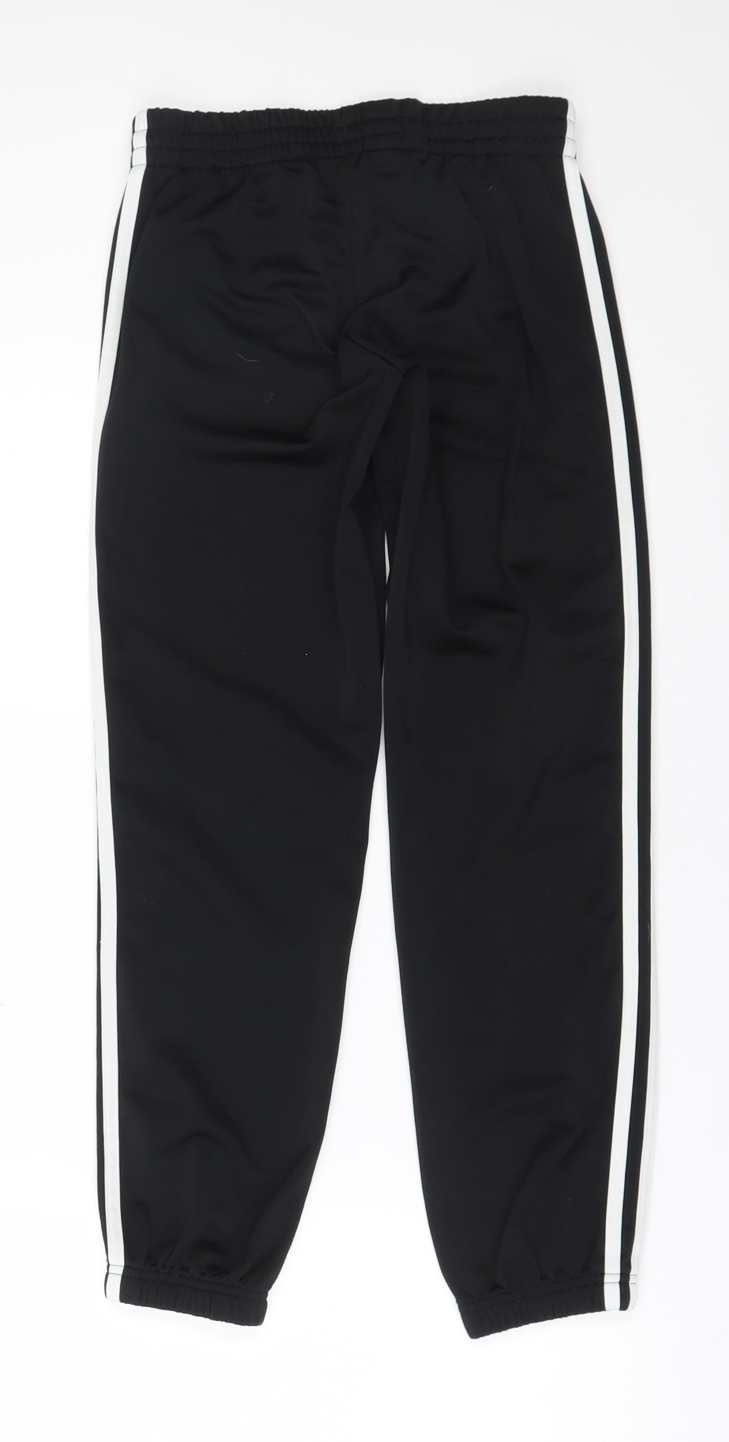 Adidas  Boys Black  100% Polyester Jogger Trousers Size 9-10 Years  Regular Drawstring