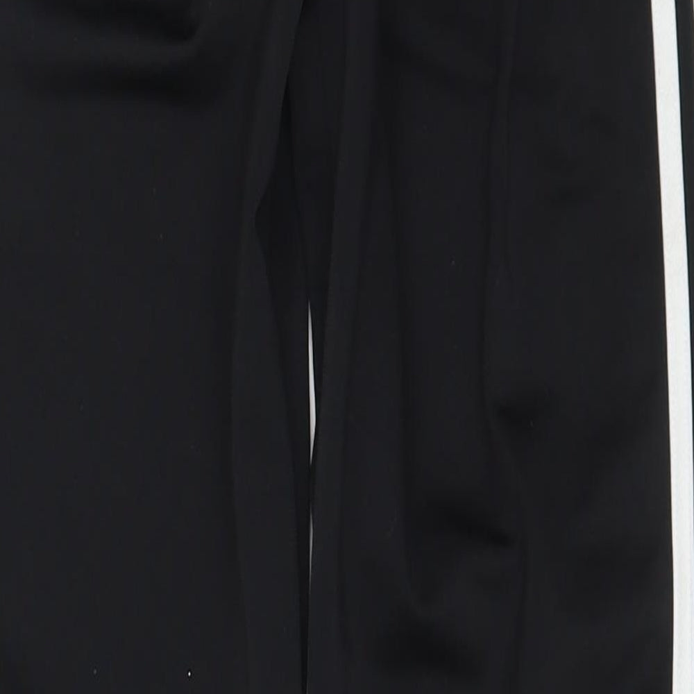 Adidas  Boys Black  100% Polyester Jogger Trousers Size 9-10 Years  Regular Drawstring