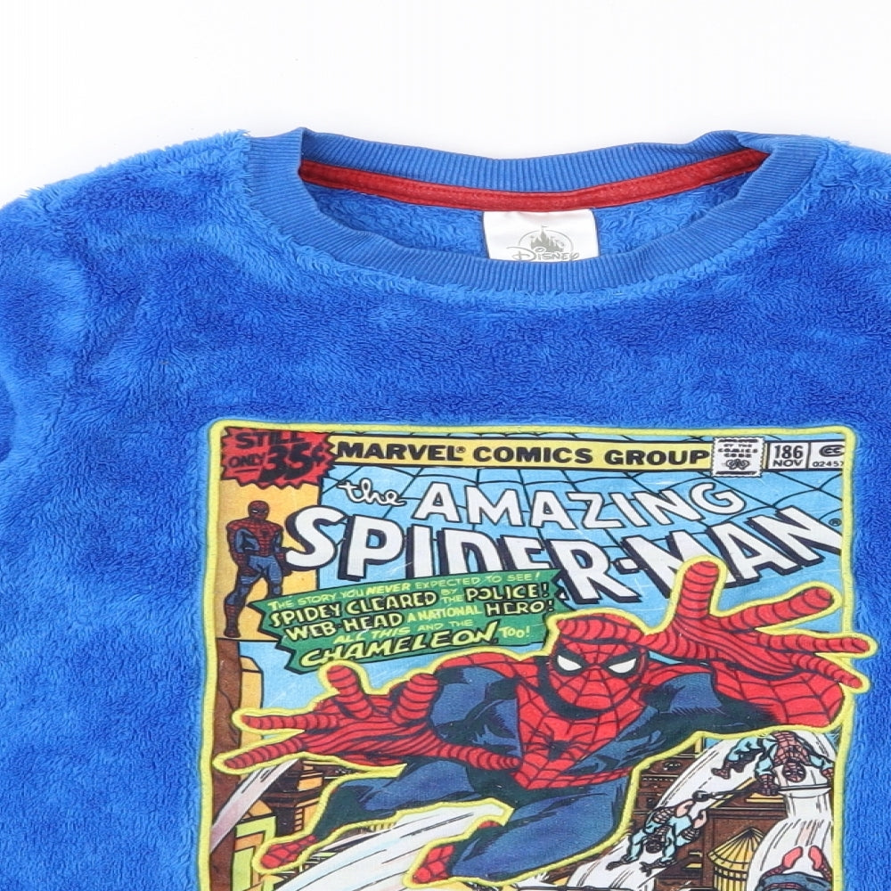 Disney Boys Blue  Polyester  Pyjama Top Size 9-10 Years  Pullover - Marvel, Spider Man
