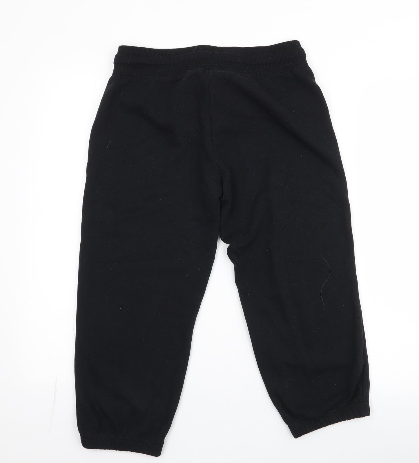New Look Womens Black  Polyester Jogger Trousers Size 12 L20 in Regular Drawstring - cuffed , cropped leg