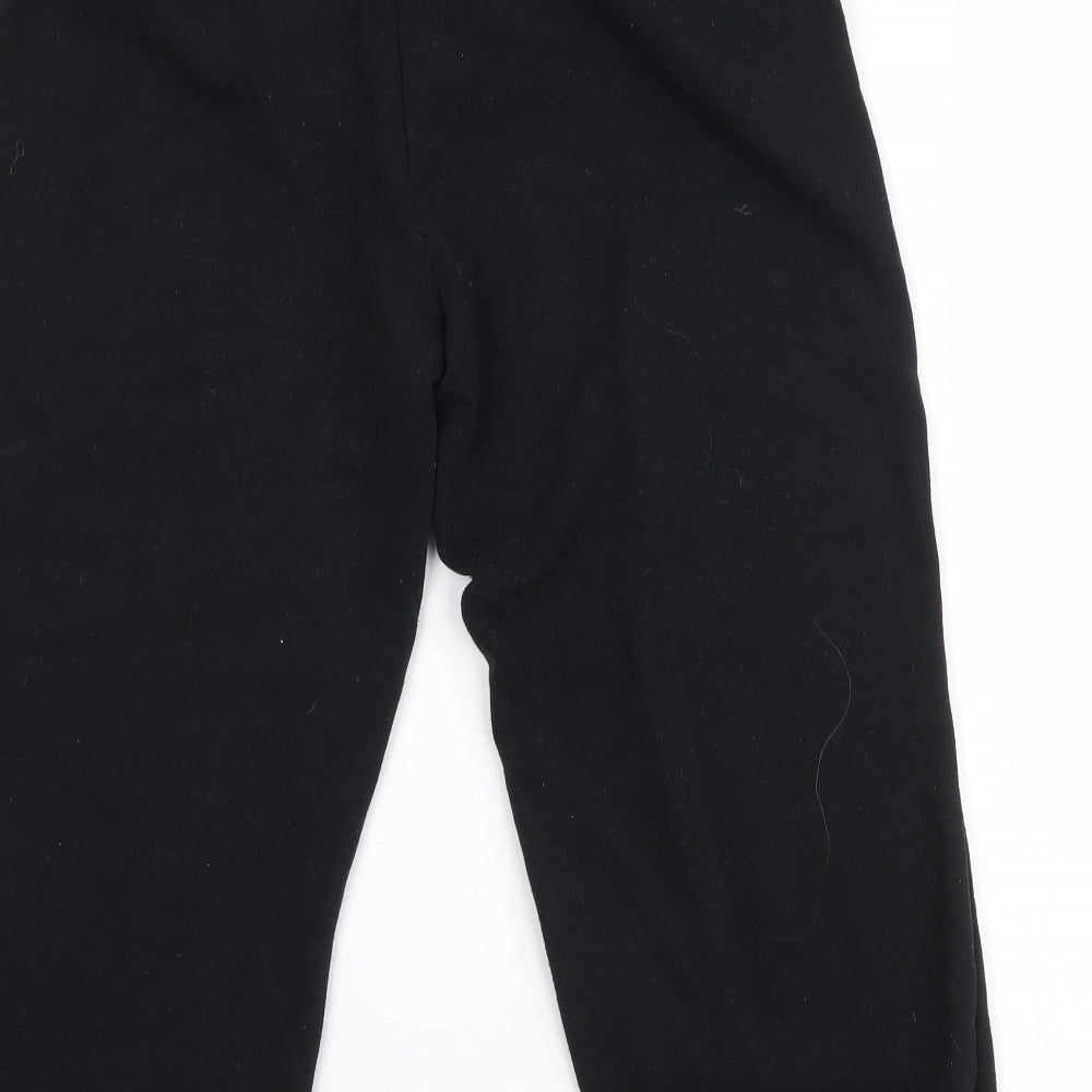 New Look Womens Black  Polyester Jogger Trousers Size 12 L20 in Regular Drawstring - cuffed , cropped leg
