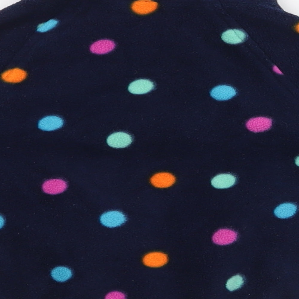 Dunnes Stores Girls Blue Spotted  Jacket  Size 6-9 Months   Zip