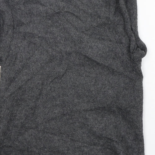LOFT Womens Grey V-Neck  Alpaca Cardigan Jumper Size 4
