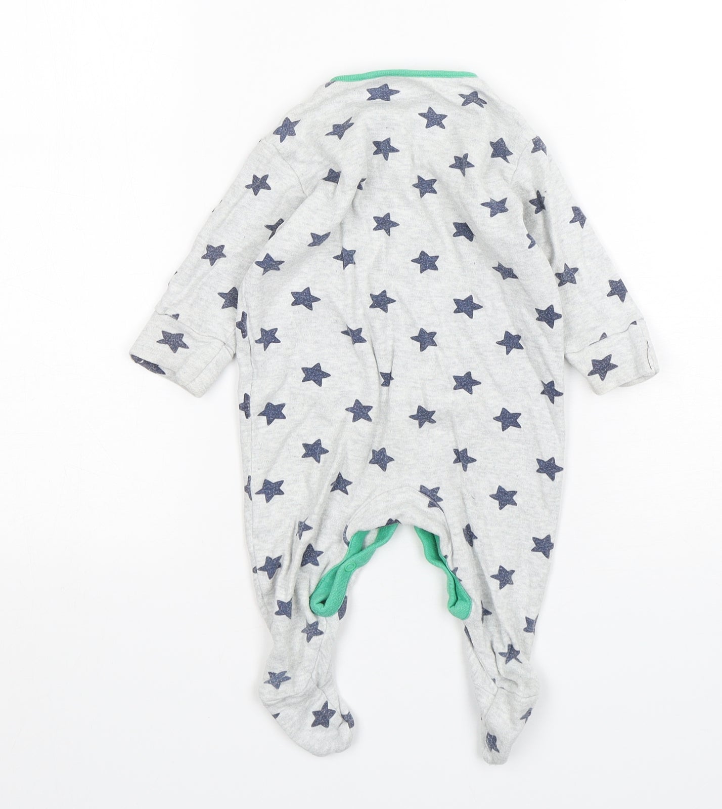 NEXT Boys Grey Spotted Cotton Babygrow One-Piece Size 3-6 Months  Snap