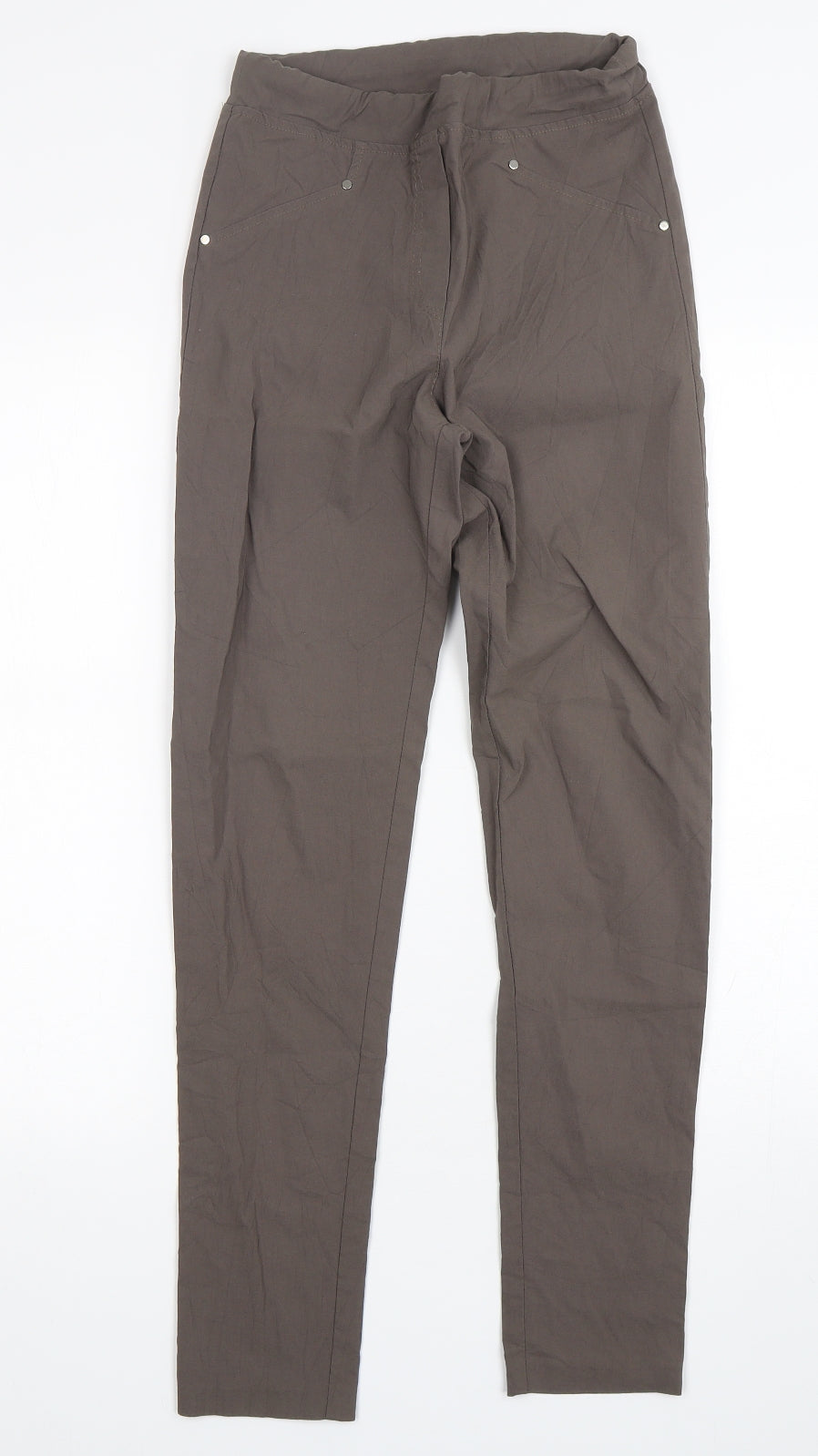 James Lakeland  Womens Brown  Viscose Trousers  Size 12 L30 in Regular