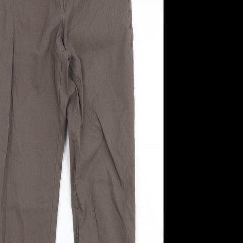 James Lakeland  Womens Brown  Viscose Trousers  Size 12 L30 in Regular