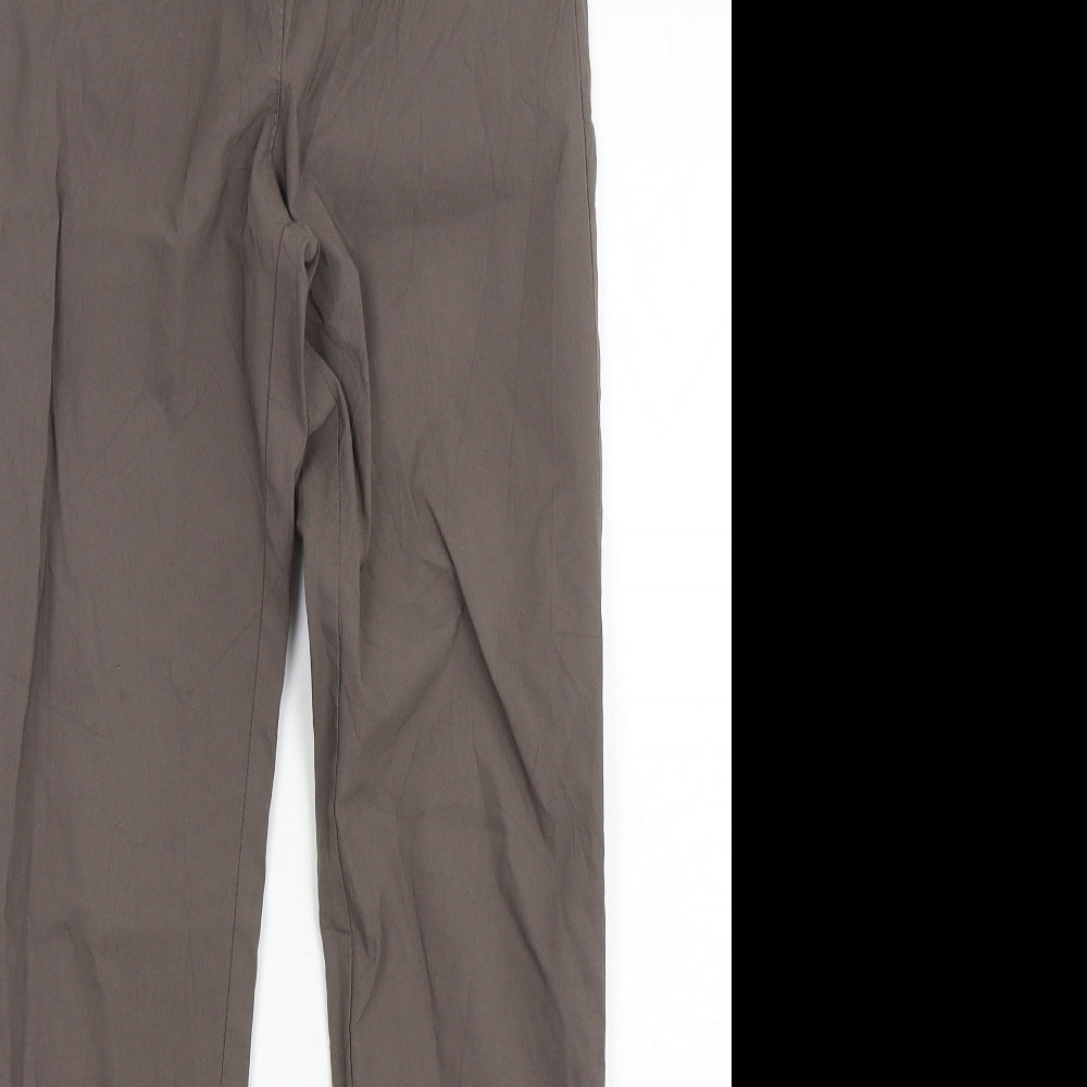 James Lakeland  Womens Brown  Viscose Trousers  Size 12 L30 in Regular