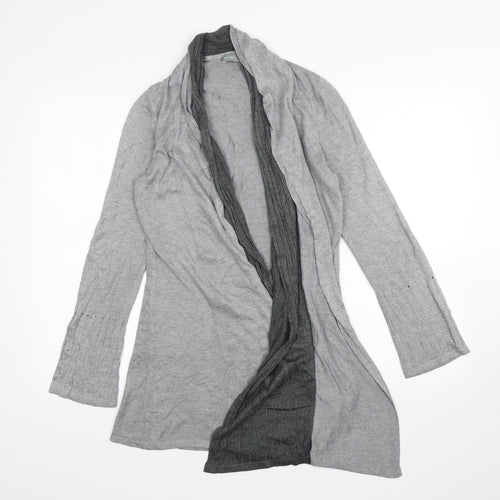 Per Una  Womens Grey V-Neck  Viscose Cardigan Jumper Size 8