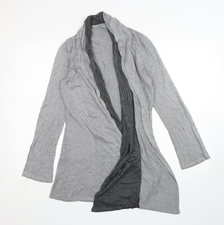 Per Una  Womens Grey V-Neck  Viscose Cardigan Jumper Size 8
