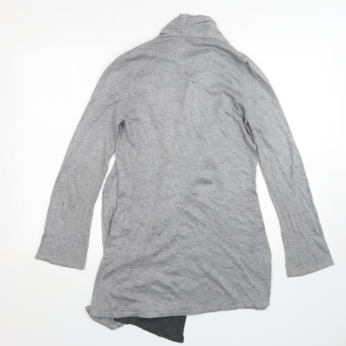 Per Una  Womens Grey V-Neck  Viscose Cardigan Jumper Size 8