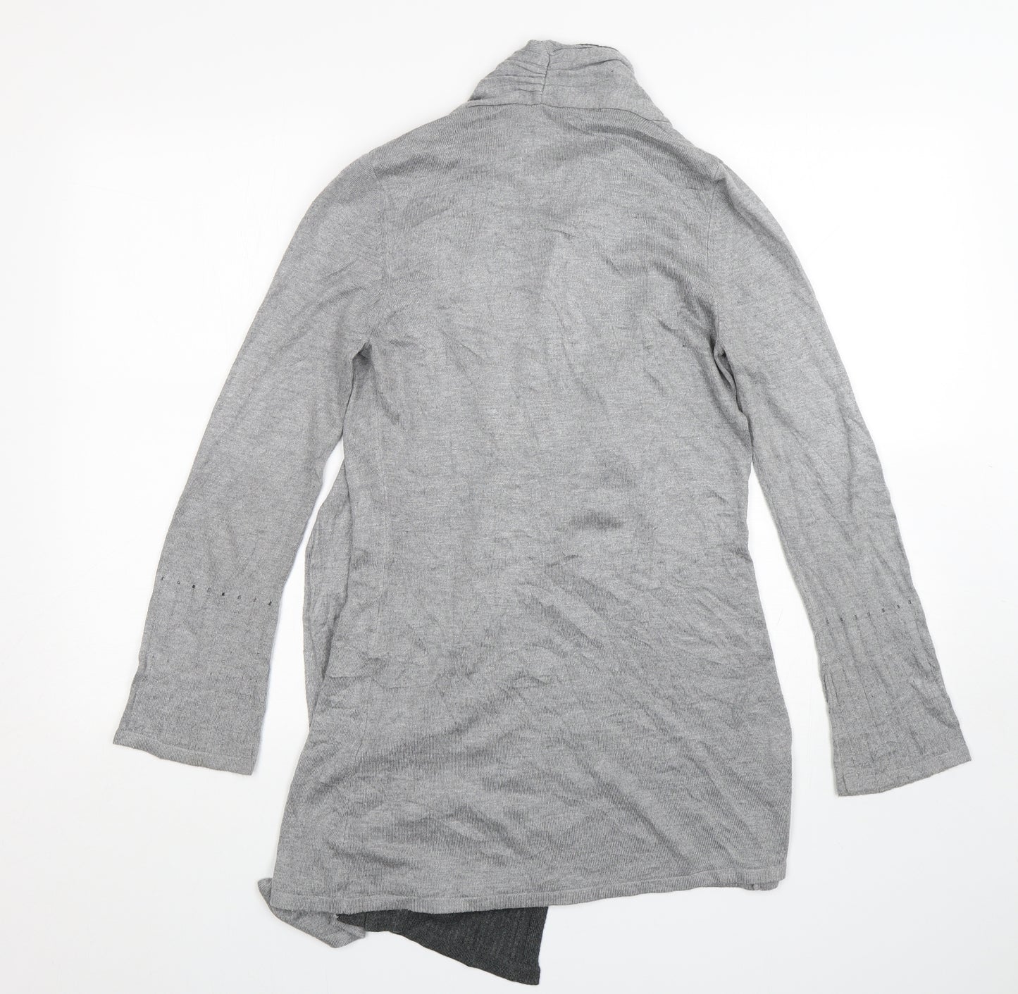 Per Una  Womens Grey V-Neck  Viscose Cardigan Jumper Size 8