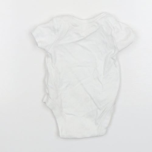 F&F Baby White  Cotton Leotard One-Piece Size 3-6 Months  Snap