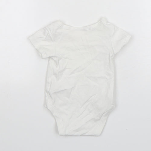 Marks and Spencer Baby White  Cotton Leotard One-Piece Size 3-6 Months  Snap