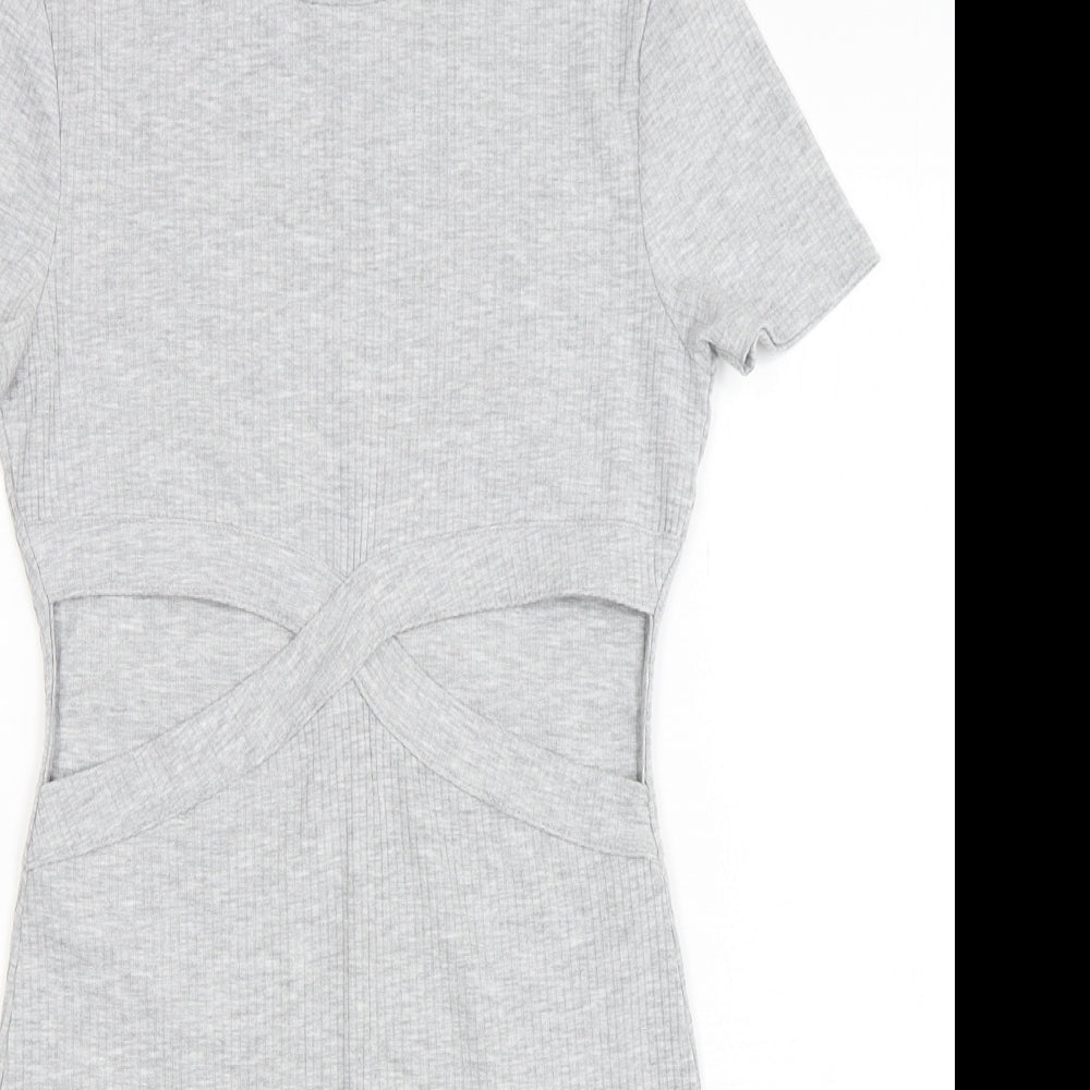 Candy Couture Girls Grey  Polyester Pencil Dress  Size 12 Years  Round Neck Pullover