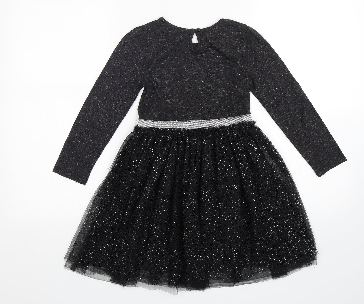 Primark Girls Multicoloured  Polyester Fit & Flare  Size 6-7 Years  Round Neck