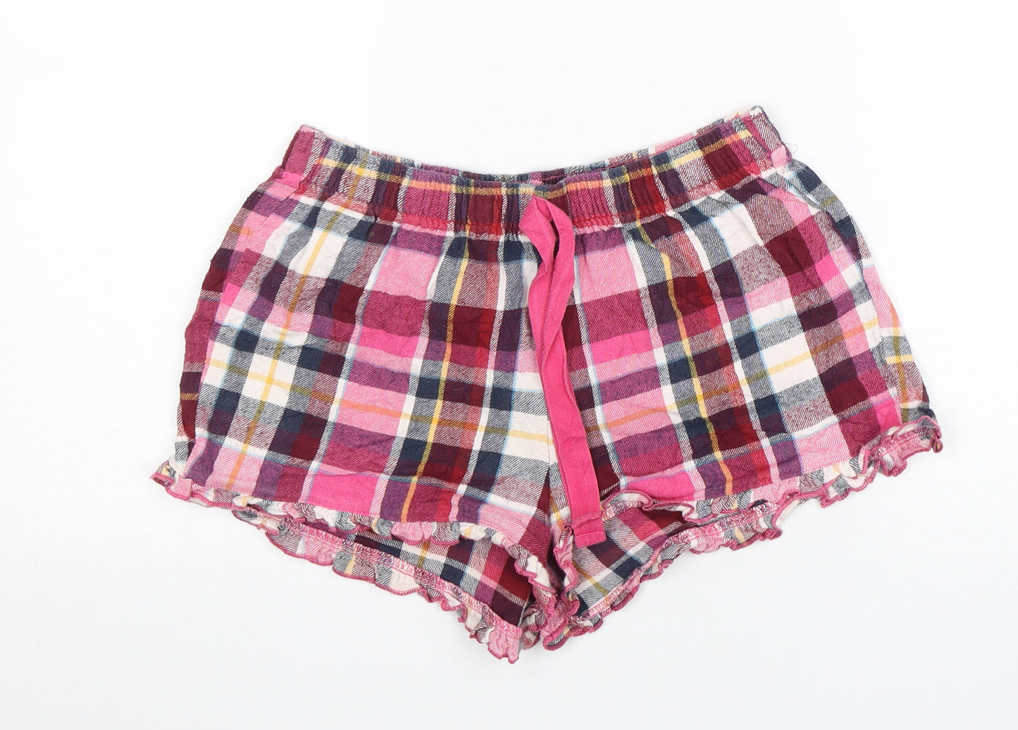 F&F Womens Multicoloured Plaid Cotton  Sleep Shorts Size 8