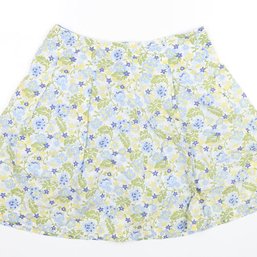 Gap Girls Multicoloured Floral Cotton Skater Skirt Size 2XL  Regular Zip