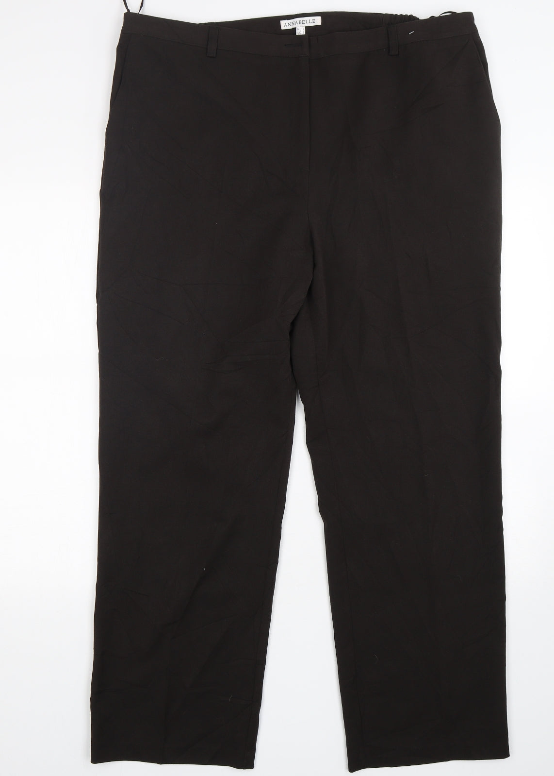 Annabelle  Womens Brown  Polyester Trousers  Size 18 L29 in Regular