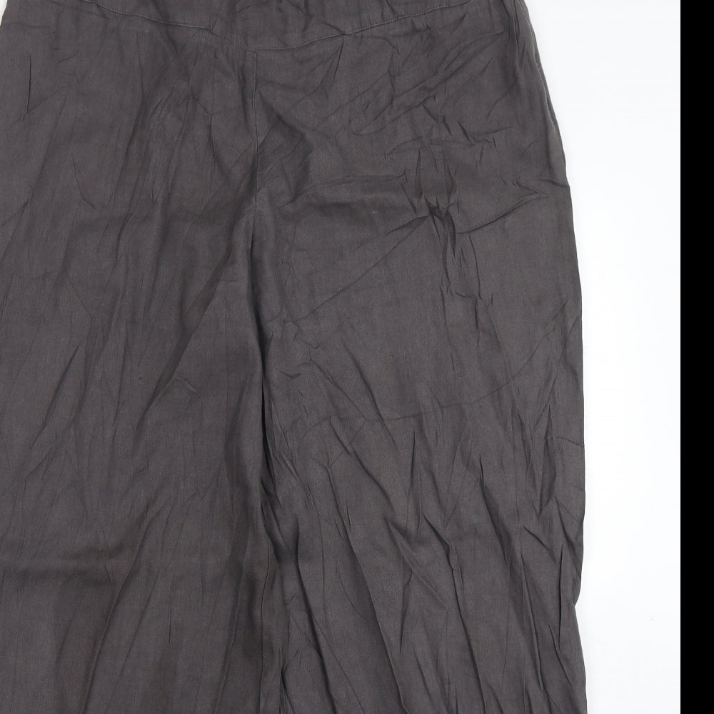Sarah Pacini Womens Grey  Linen Trousers  Size 18 L30 in Regular