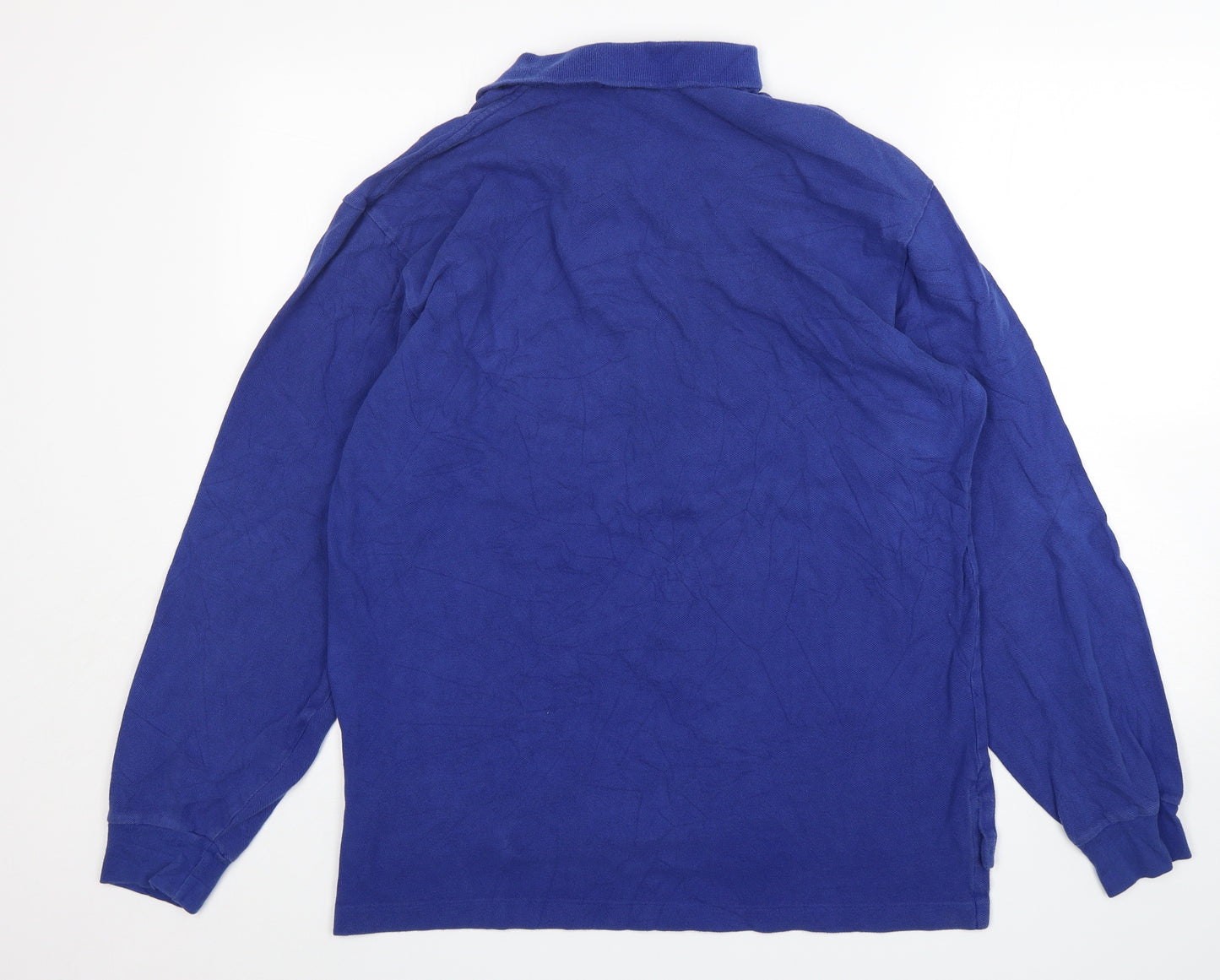 Polo Ralph Lauren Mens Blue  Cotton  Polo Size L Collared Pullover
