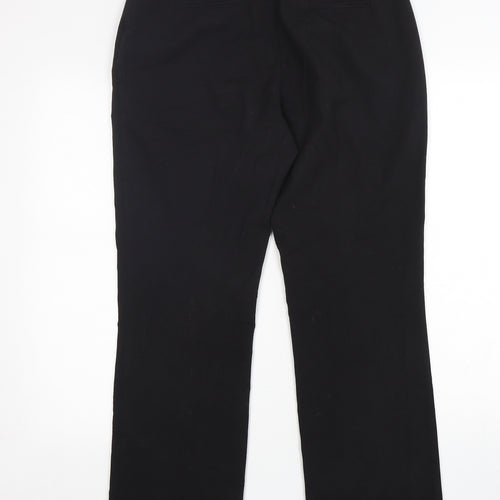 M&Co Womens Black  Polyester Trousers  Size 10 L29 in Regular