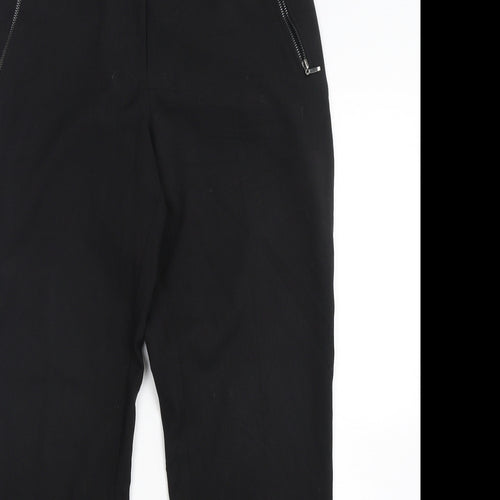 M&Co Womens Black  Polyester Trousers  Size 10 L29 in Regular