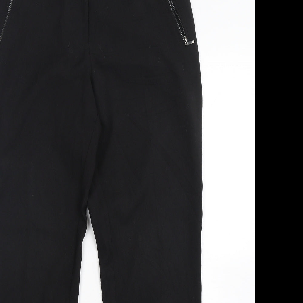 M&Co Womens Black  Polyester Trousers  Size 10 L29 in Regular