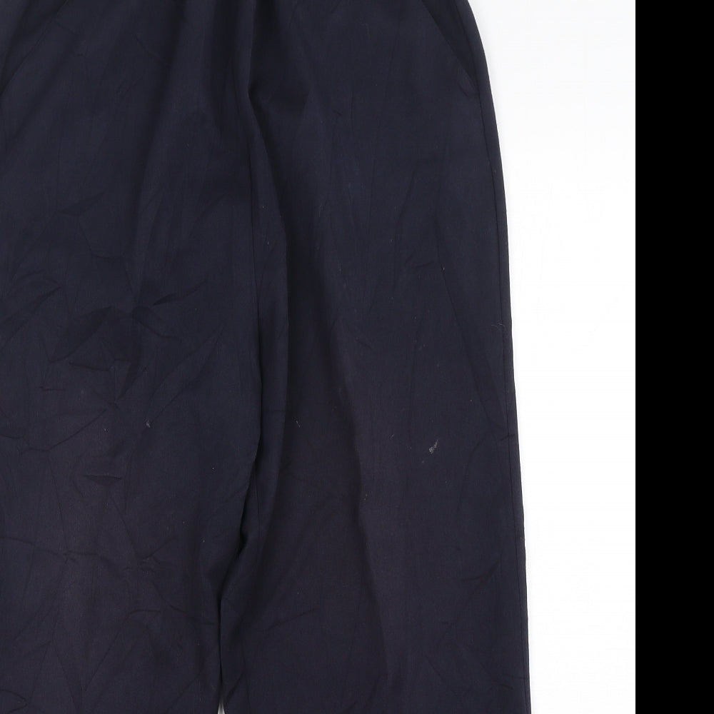 Preworn  Womens Blue  Polyester Trousers  Size 34 in L26 in Regular