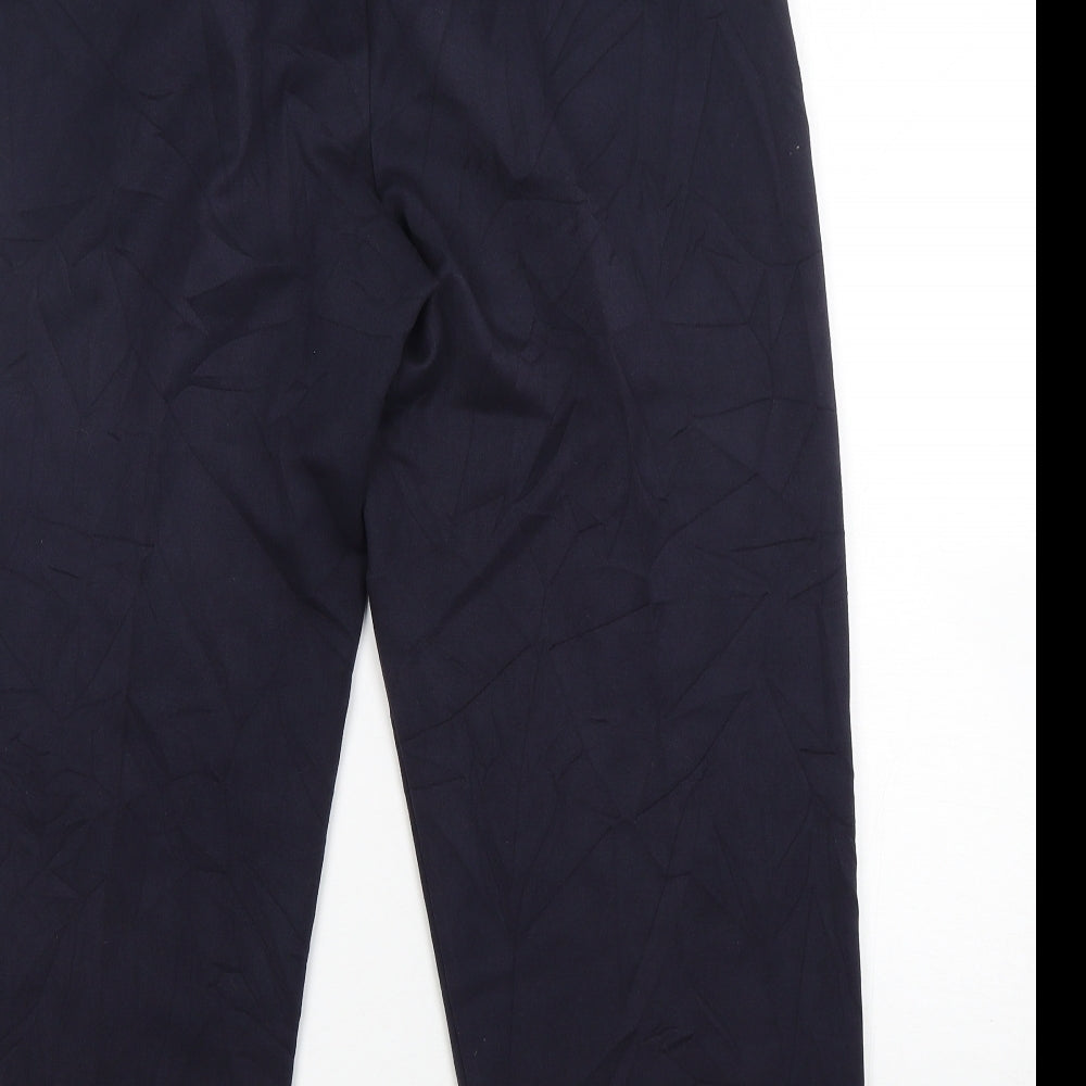 Preworn  Womens Blue  Polyester Trousers  Size 34 in L26 in Regular