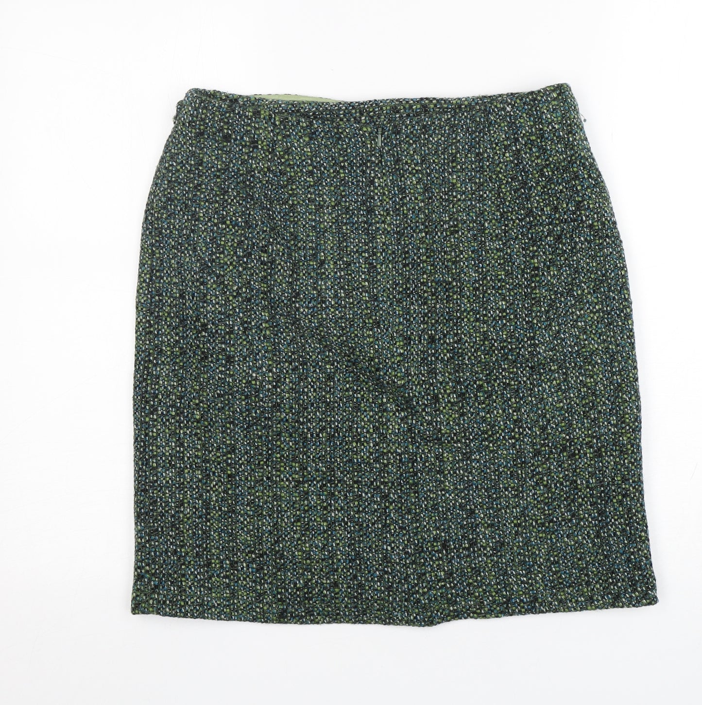 Kaliko Womens Green  Wool A-Line Skirt Size 10