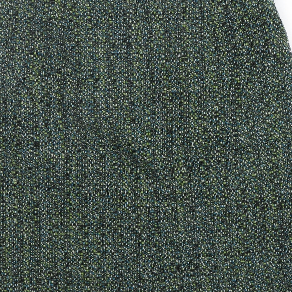 Kaliko Womens Green  Wool A-Line Skirt Size 10