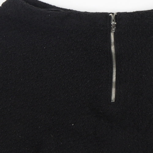 Topshop Womens Black  Polyester Mini Skirt Size 8