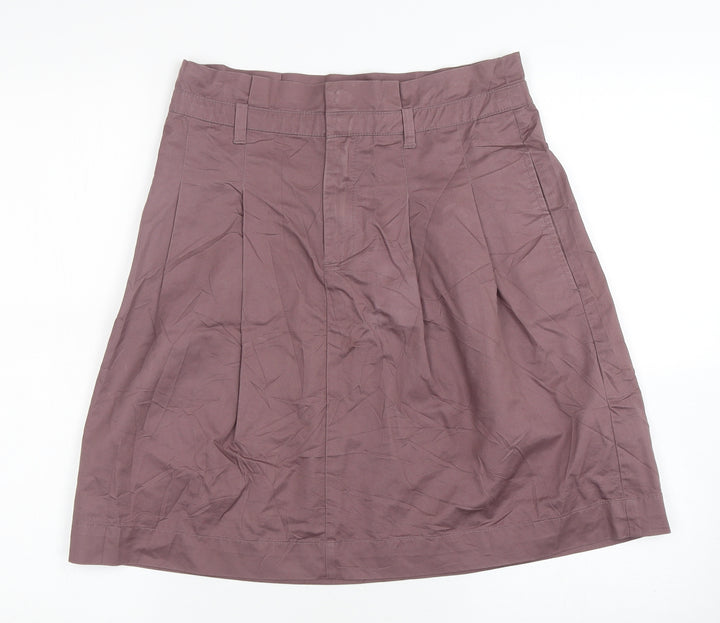 Zara Womens Purple Cotton A-Line Skirt Size S