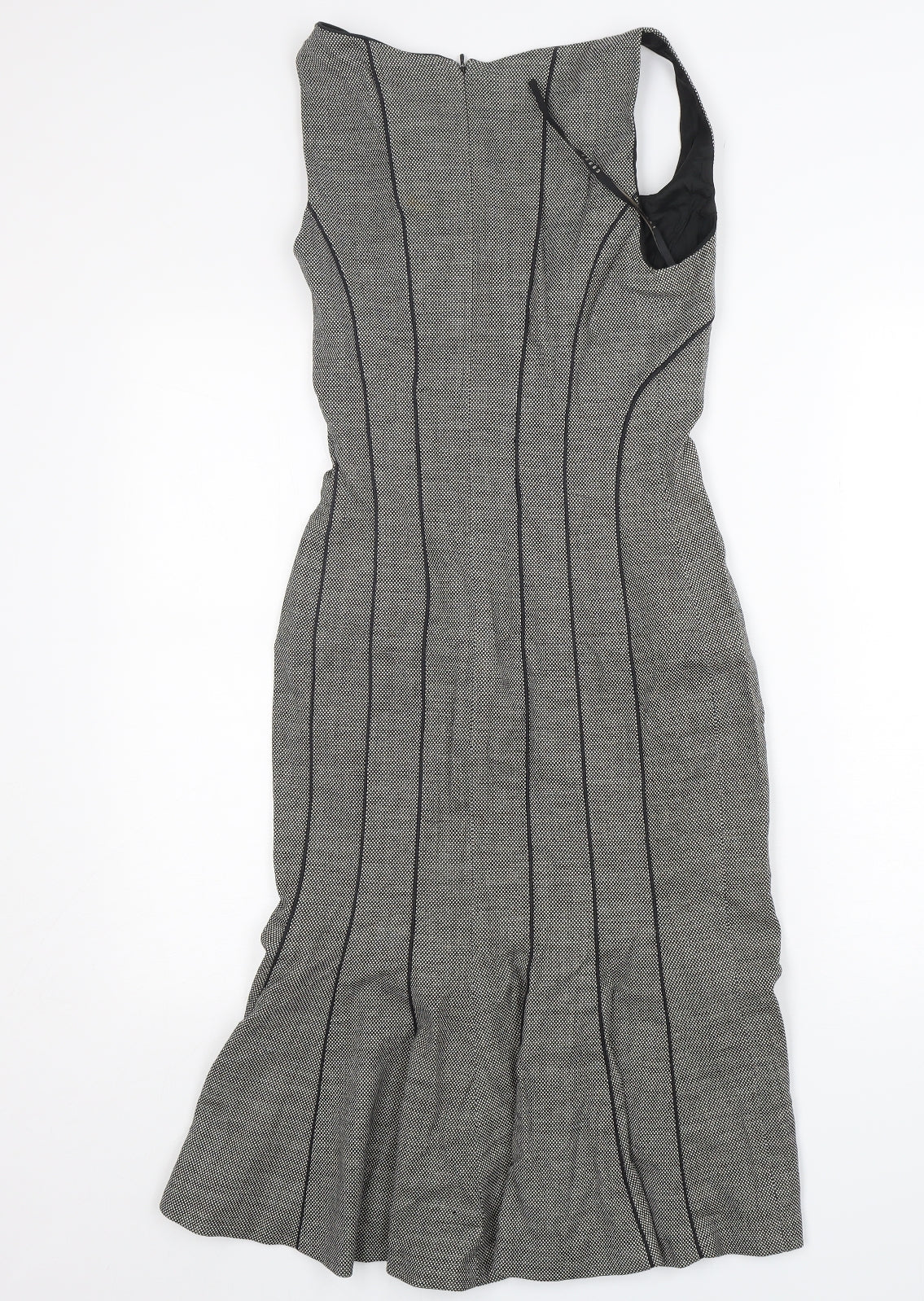 Coast Womens Grey  Wool Pencil Dress  Size 10  V-Neck