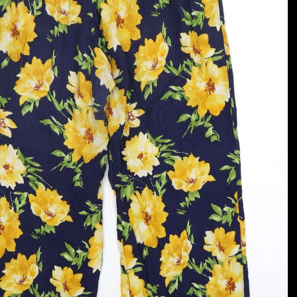 FOREVER 21 Womens Multicoloured Floral Viscose Harem Trousers Size 20 L29 in Regular