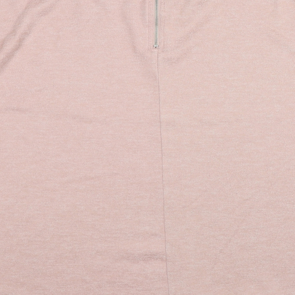 Primark Womens Pink Round Neck  Polyester Pullover Jumper Size 14