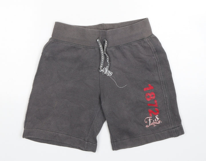 Freespirit Girls Grey  Cotton Sweat Shorts Size 9-10 Years  Regular Drawstring