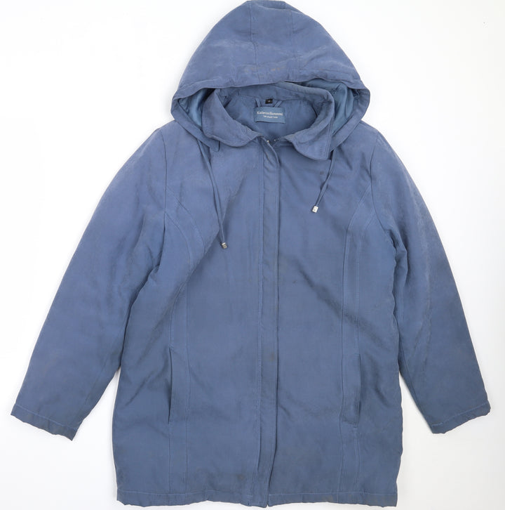 Katherine Hammond Womens Blue Overcoat Coat Size 14